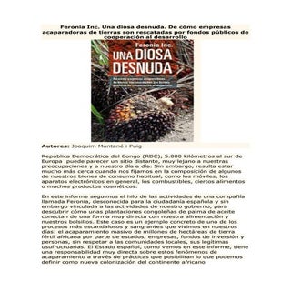 Feronia Inc. Una diosa desnuda