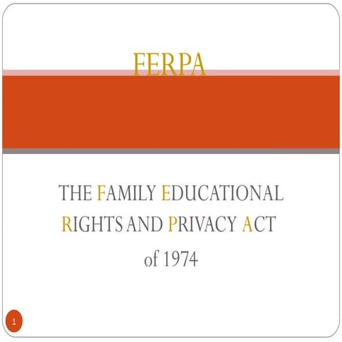 Ferpa On Line Web Presentation