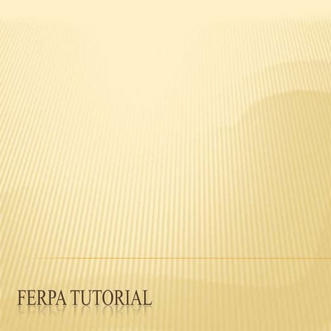FERPA presentation | PPT