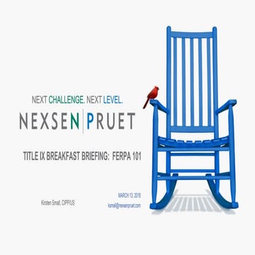 Title IX Breakfast Briefing: FERPA 101