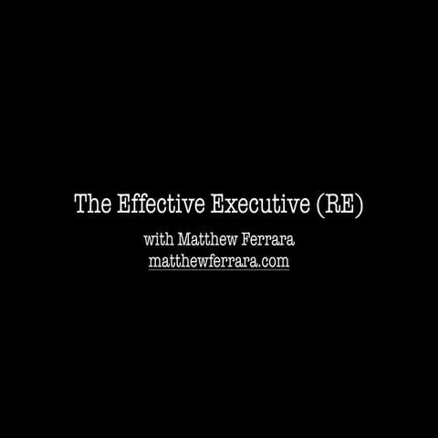 The Effective Real Estate Executive