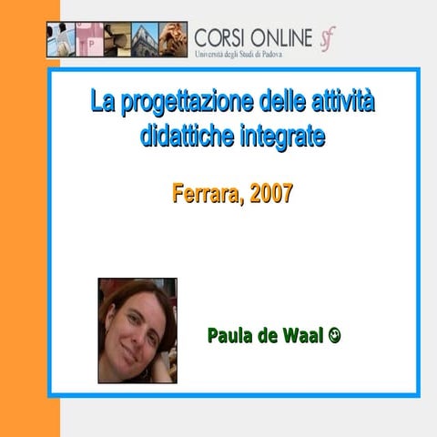 La progettazione delle attività didattiche integrate