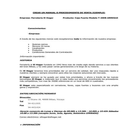 Manual Procedimiento Venta