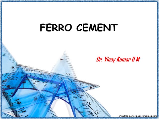 Ferrocement | PPTX | Geology | Science