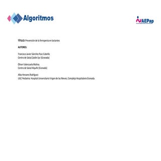 Algoritmo AEPap prevención anemia f...