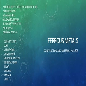 Ferrous metals