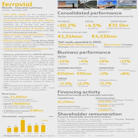 Ferrovial Executive Summary Jan Dec 2015