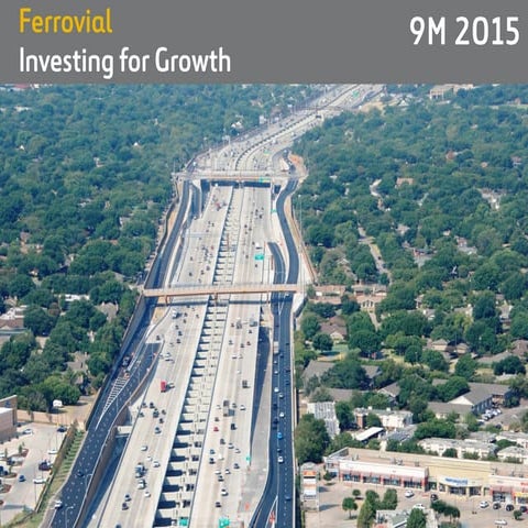 Ferrovial Investors Presentation Jan Sep 2015