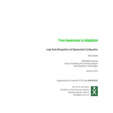 From Awareness to Adaptation