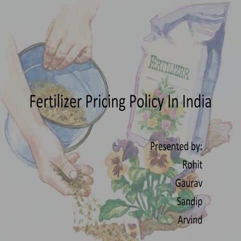 Fertiliser pricing policy in india