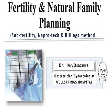 Fertility and natural family planning
