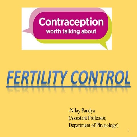 Fertility control (Contraception)