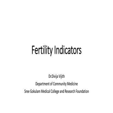 Fertility indicators