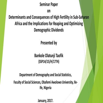 Fertility seminar presentation