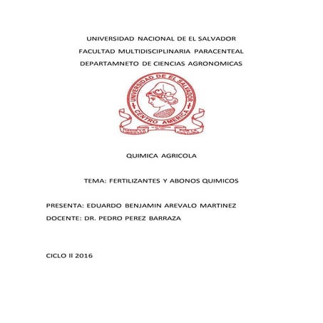 Fertilizantes quimicos