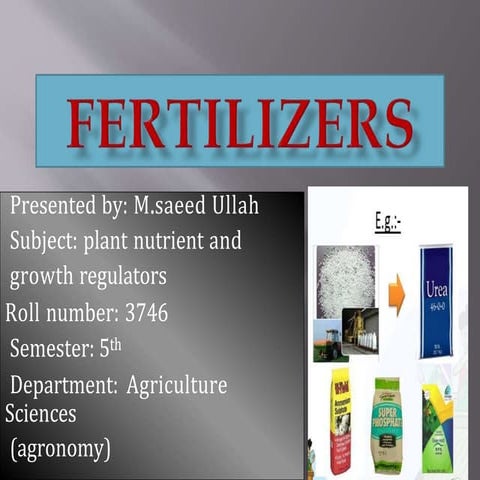 fertilizer calculation | PDF