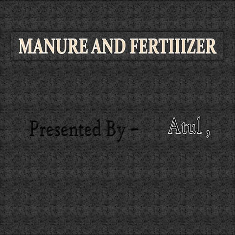 Fertilizers