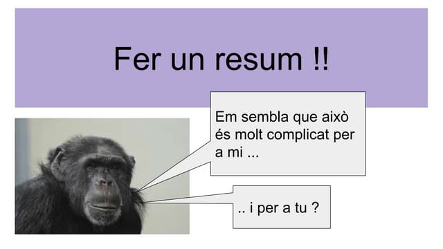 Fer un resum !!
