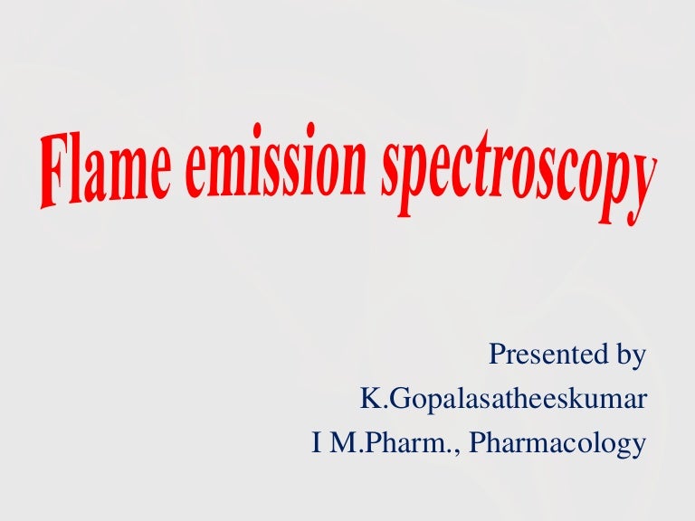FLAME EMISSION SPECTROSCOPY