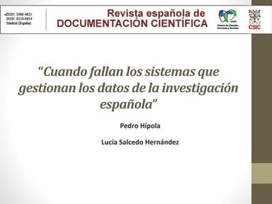 Cuando fallan los sistemas que gestionan los datos de la investigación española