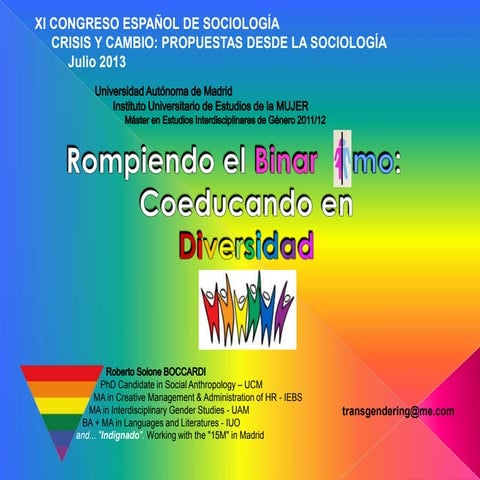 FES Rompiendo el Binarismo, Coeducando en Diversidad GT13