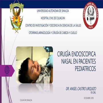 CIRUGÌA ENDOSCOPICA NASAL EN PACIENTES PEDIATRICOS 