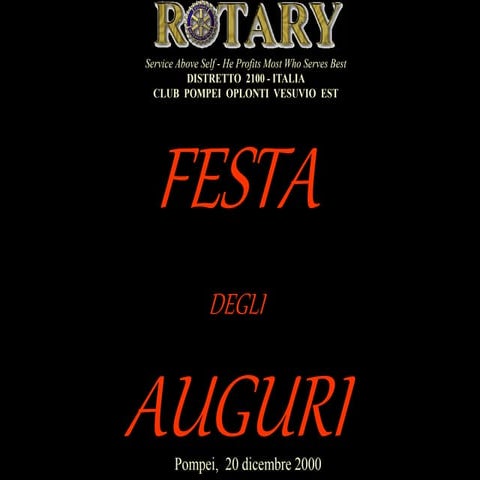 Rotary International :  Festa degli Auguri