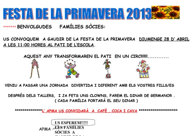Festa de la primavera 2013