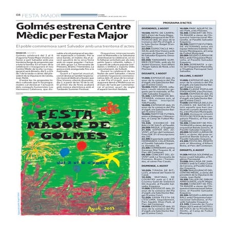 Festa Major Golmés 2013