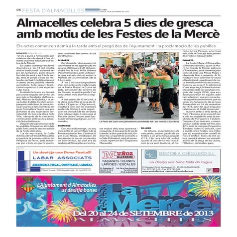 Festes Mercè Almacelles 2013