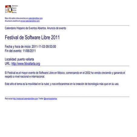Festival de Software Libre 2011