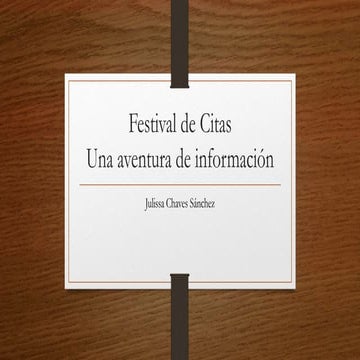 Festival de citas.1 julissa chaves