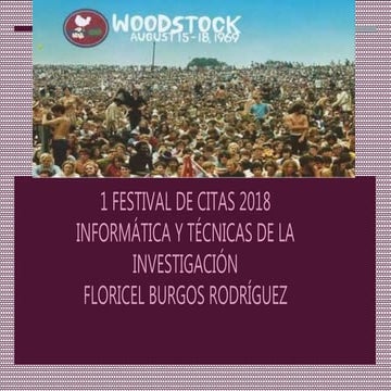 Festival de citas l, Woodstock 2018