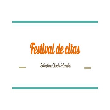 Festival de citas 