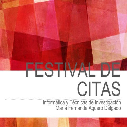 Festival de citas ppt maría agüero