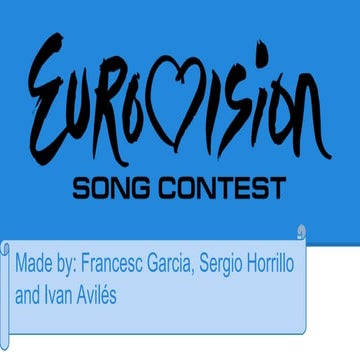 Festival eurovision trabajo de francesc, sergio e ivan