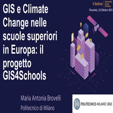 GIS e Climate Change nelle scuole superiori in Europa: il progetto GIS4Schools