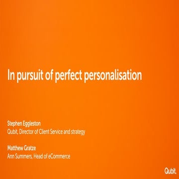 Ann Summers - In Pursuit of Perfect Personalisation - Festival of Marketing 2014 
