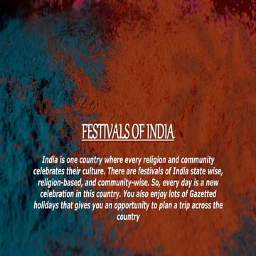 Festivals of india
