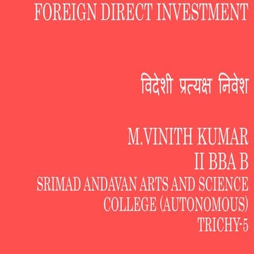 foreign direct investment