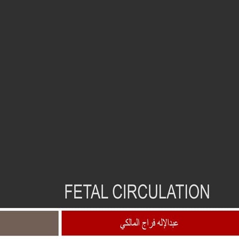 Normal Fetal circulation 