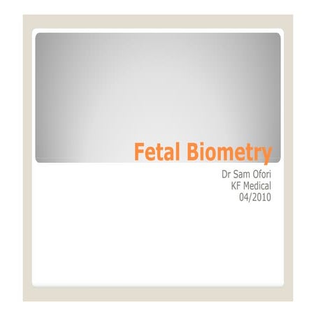 Fetal biometry 