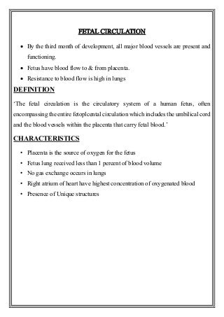 'fetal circulation' on SlideShare