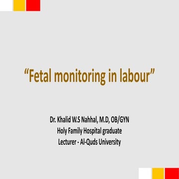 Fetal monitoring in labour obstetrics and gynecology