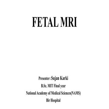 Fetal mri