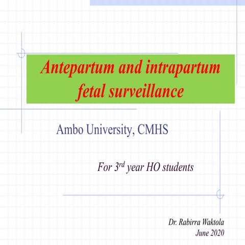 Fetal surveillance 2020 | PPT