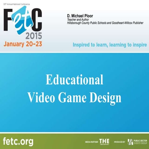 Fetc 2015   educational video game design