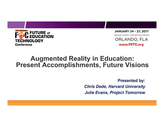 Augmented Reality in Education: Pre...