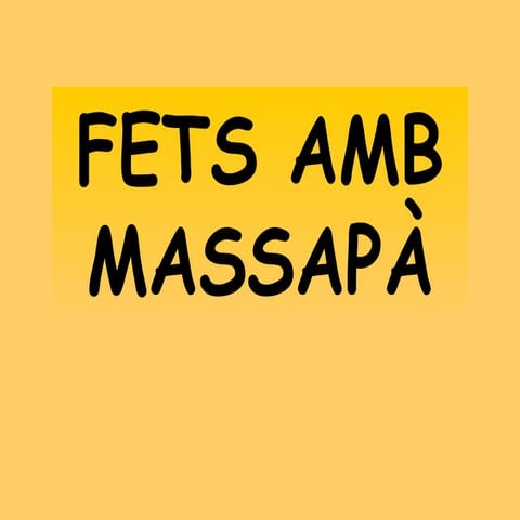 Fets amb massapà