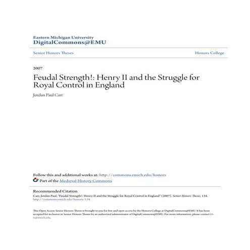 Feudal strength!  henry ii and the struggle for royal control in
